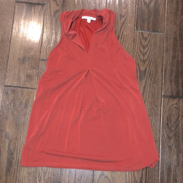 Green envelope apricot color top sleeveless size small - Image 2