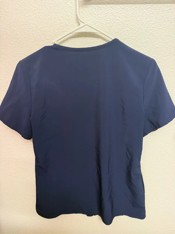 Navy Blue Scrub Top - Image 2