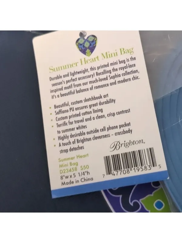 Brighton summer heart mini bag - Image 6