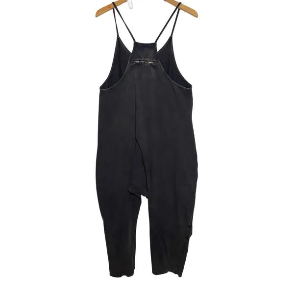 FREE PEOPLE MOVEMENT Hot Shot Jumpsuit Acid Washed Black Medium - Image 5