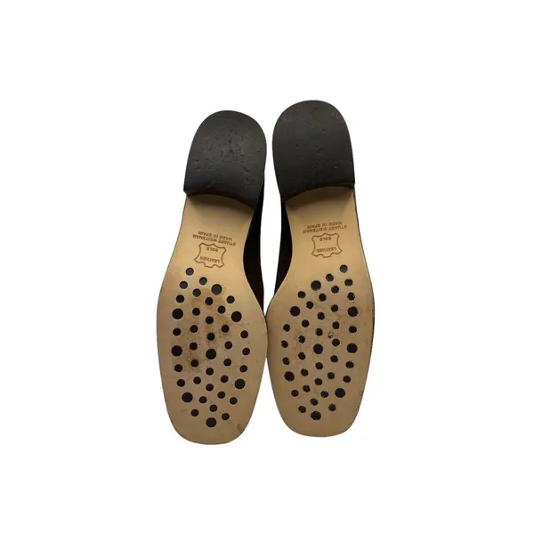 Stewart Weitzman Women's Brown Chunky Block ‎ Heal Flats Square Toe Size 8N - Image 8