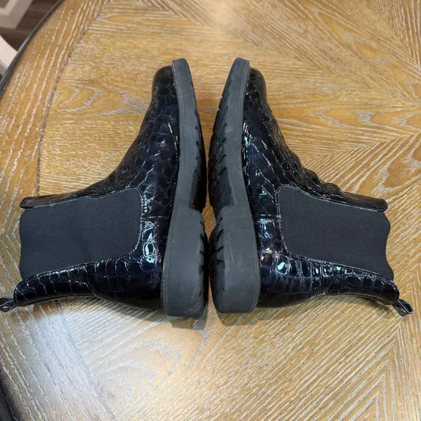 Twin-Set by Simona Barbieri Chelsea Boots Snakeskin Print Black‎ Size 40 US 9 - Image 5