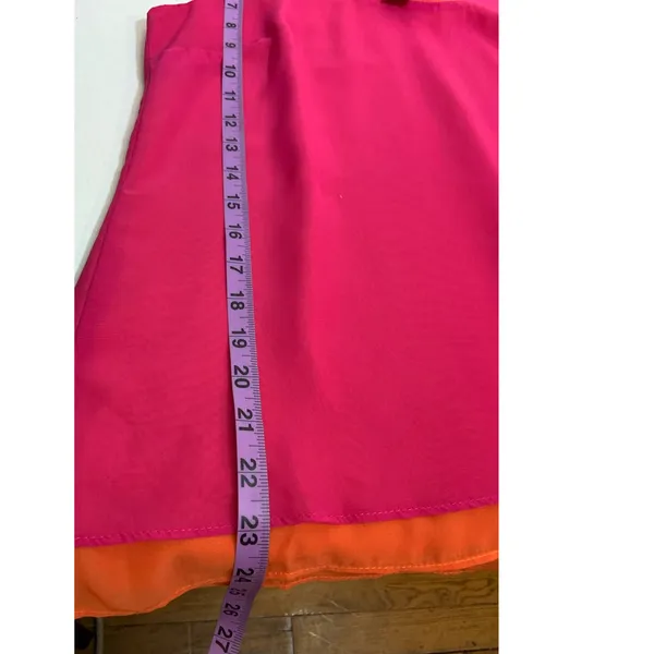 Women’s Myth Sleeveless Semi-Sheer Tank Top Tunic Pink and Orange Size L - Image 10
