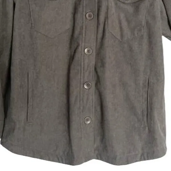 Avec Les Filles Top Womens L Gray Corduroy Long Sleeve Button Up Anthropologie - Image 7