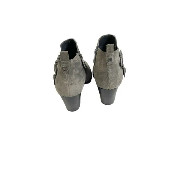 Ivanka Trump Womens Taren Ankle Boots Booties Gray Suede Block Heel Zip 8.5‎ M - Image 4