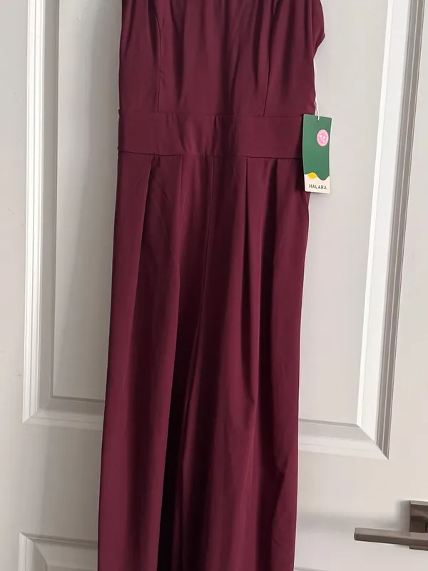 HALARA Plum Wide-Leg Jumpsuit - Image 3