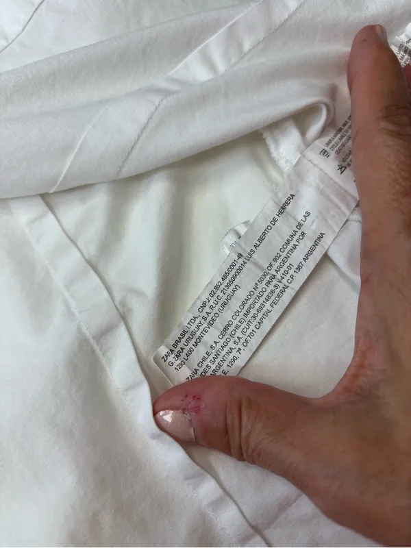 Lefties Zara Crisp White Short Cap Sleeve Button Down Cotton Blouse Size M MEX28 - Image 14