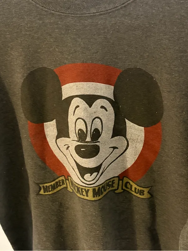 Disney Black Crewneck Sweatshirt with Red Hanes Tag - Image 3