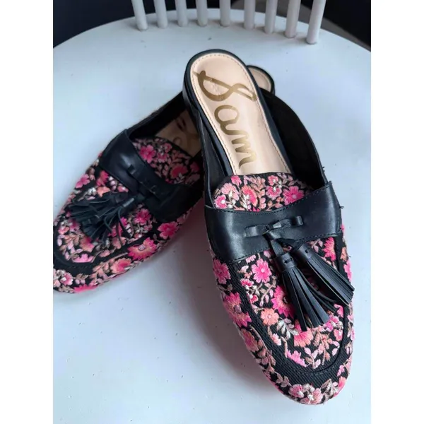 Sam Edelman Floral Embroidered Tassel Loafers - Image 4