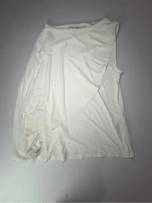 Primark Ivory Asymmetrical cape One-Shoulder Top - Image 2