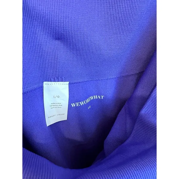 WeWoreWhat Ribbed High Rise Leggings Sapphire Purple NWT Women’s Large Active - Image 11