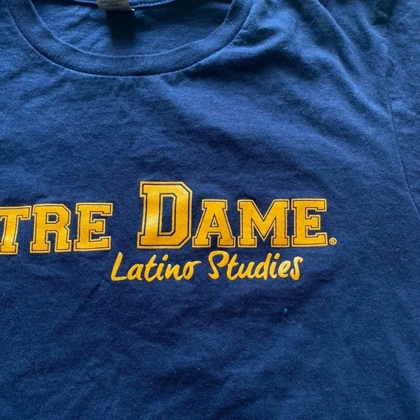 Notre Dame navy blue and yellow shirt - Image 3