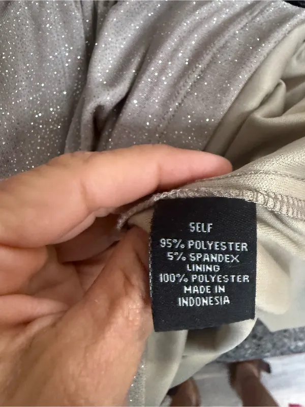 MSK Taupe Shimmer V-Neck Dolman Midi Dress - Image 7