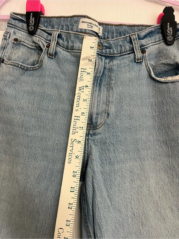 Abercrombie & Fitch Light Blue Straight-Leg Jeans - Image 2