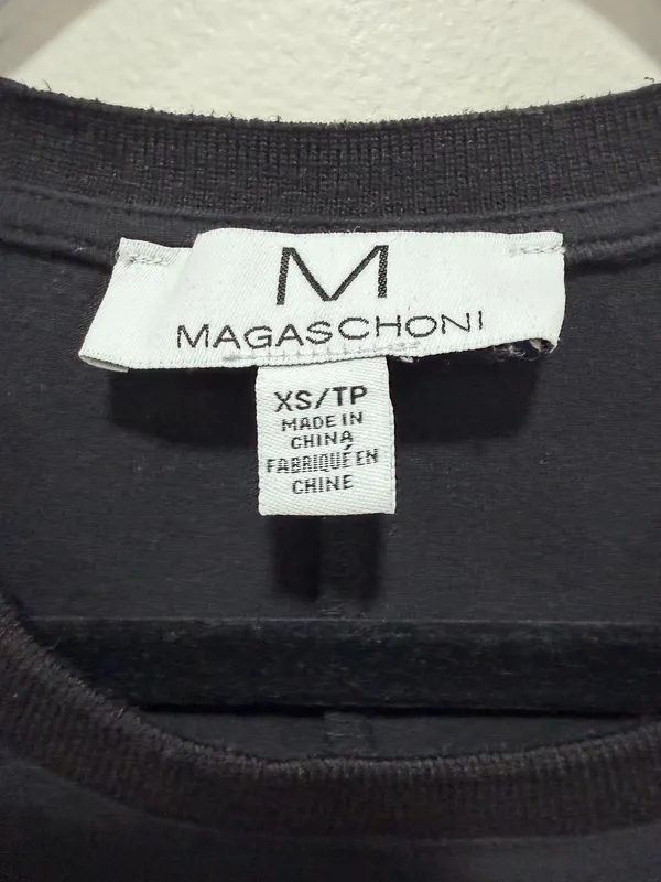 Magaschoni Black Sleeveless Dress Minimal A-Line Stretch Size XS - Image 6