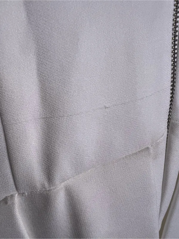Alice and Olivia Adley Pleated Drop Waist Dress in size 2. Off white. - Image 9