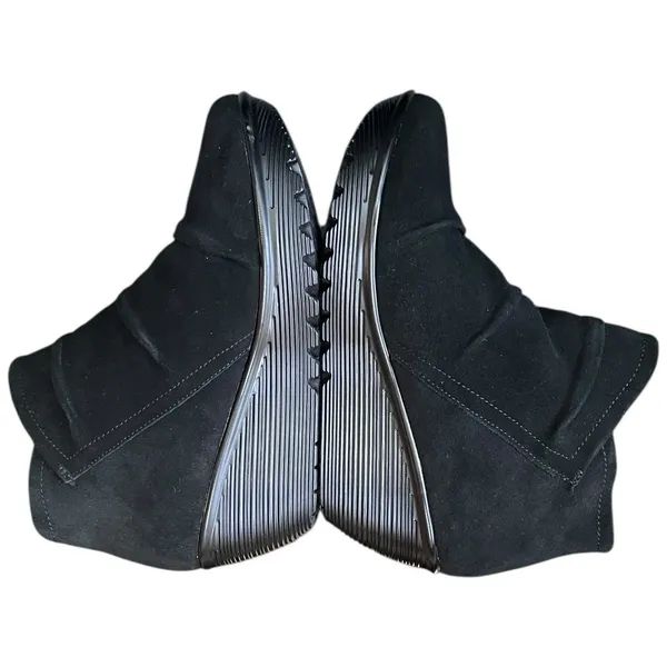 Skechers Parallel Triple Thread Black Suede Leather Ankle Boots Zipper US 10 - Image 7