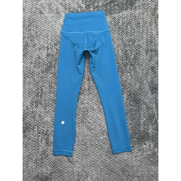 Lululemon Womens Wunder Train Hawaiian Blue HR Tight Pockets Size 0 - Image 4
