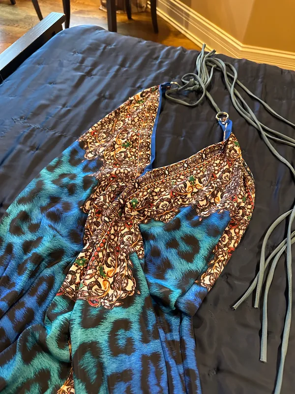 Leopard Dress Blue - Image 4