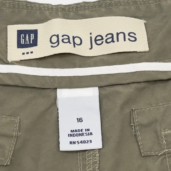 Y2K Gap Cargo Capris Women 16‎ Green Utility Cropped Gorpcore Indie Granola Girl - Image 9