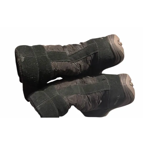 WOMAN'S MERRELL APPROACH TALL WEATHERPROOF BOOTS Rain Snow Boot US 8 Black Quilt - Image 8
