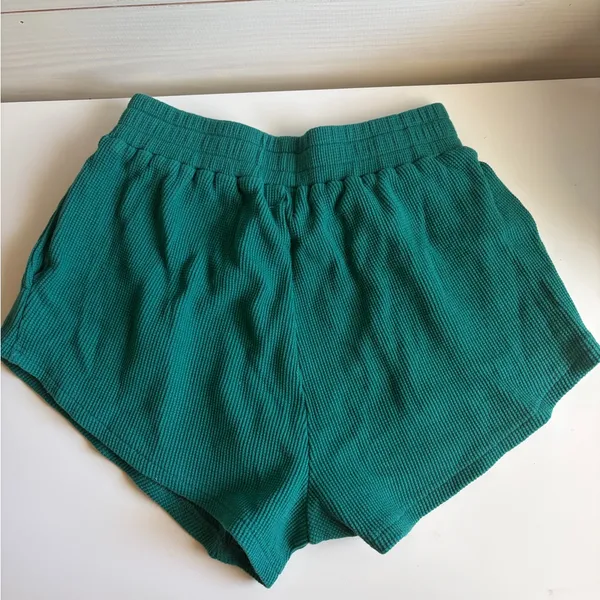 Eleven Eleven Teal Women's Waffle Knit Shorts - Image 2