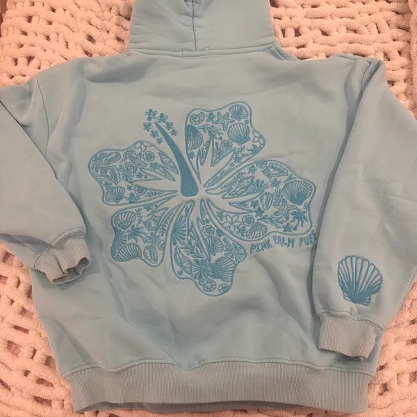 Pink Palm Puff Hoodie - Image 3