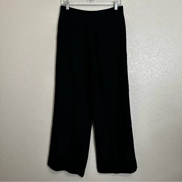 Aritzia Wilfred Black Chici Minimalist Contemporary Wide Leg Pants, Size 6 - Image 5