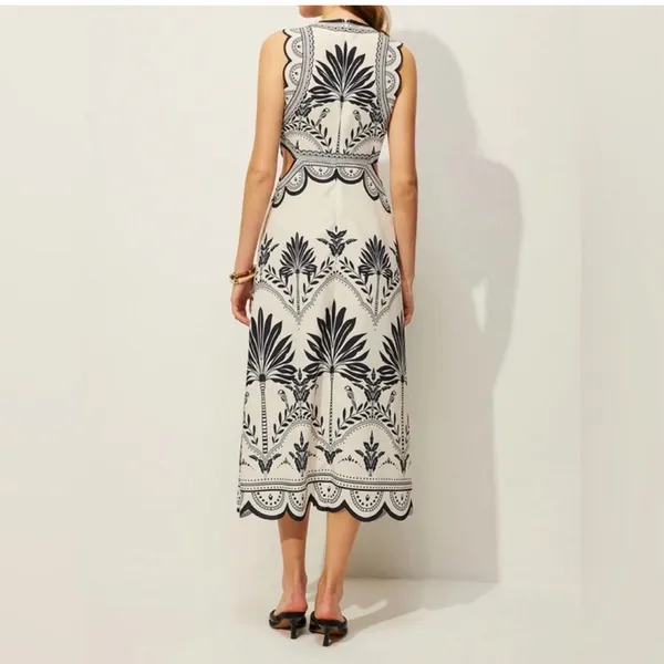 Commense Boho Cutout Midi Dress – NWT – Size Small Black - Image 3