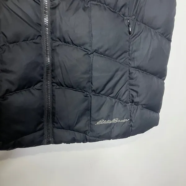 Eddie Bauer essential classic down puffer vest black women's size medium‎ - Image 2