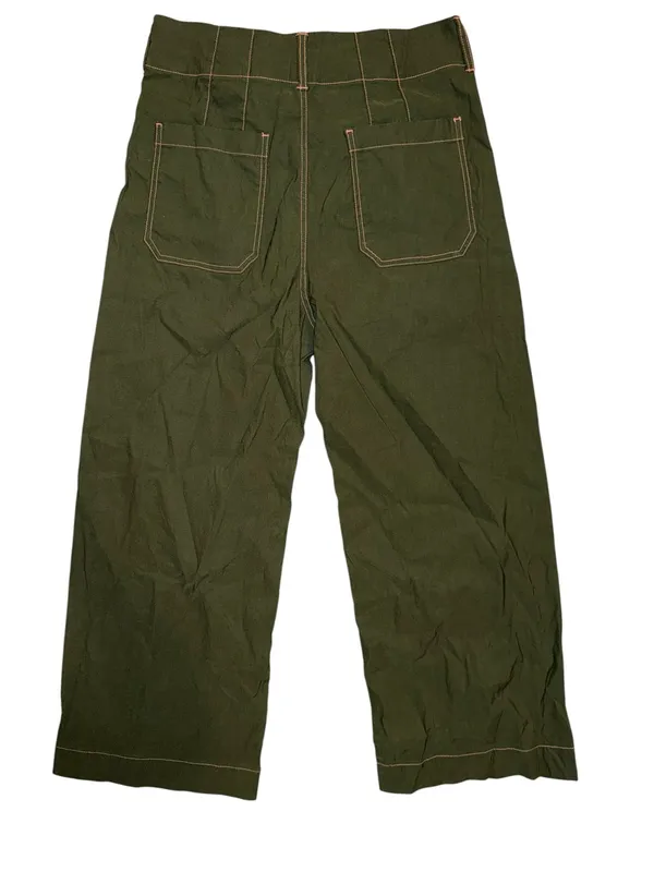 Maeve The Colette Cropped Wide-Leg Trousers Contrast-Stitch Edition - Size 29 - Image 5
