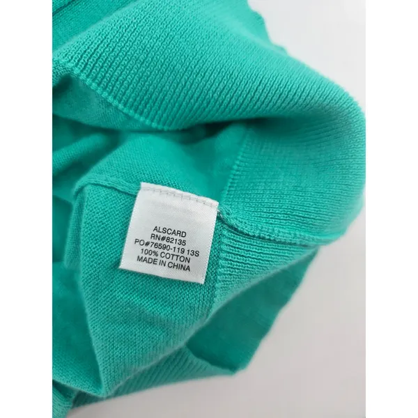 Fresh Produce Cardigan Womens XXL ALSCARD Teal Green Button Front EUC - Image 4