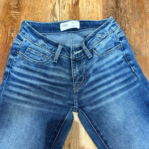 BKE Deep Blue Flare Jeans - Image 2