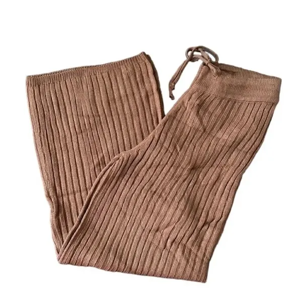 SNYDS Lounge Hendrix Brown Knit
Pants Size Small) Tan - Image 8