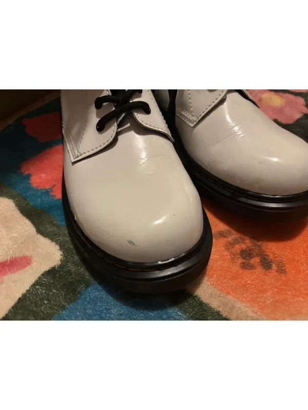 Dr. Martens White Leather Combat Boots Size 6 US / 37 EU - Image 3