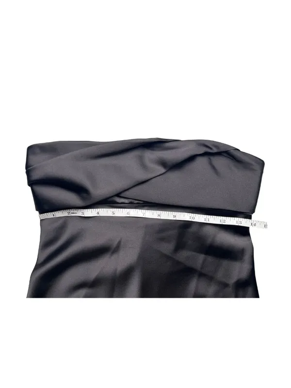 NWT Zara Black Satin Strapless Cross Front Tube Top S - Image 5