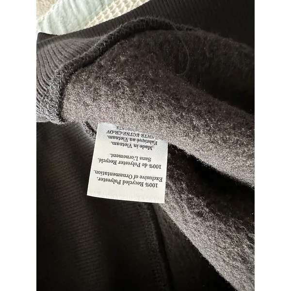 New Everlane Black Fleece Oversized Teddy Crewneck Sweater Small - Image 5