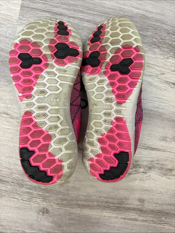 Nike Pink & Gray Women's Fitsole Running Shoes Size 8 - Image 4