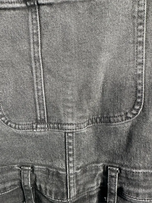 Madewell Skinny Overalls Womens M Lunar Wash Black Denim AA598 $148 - Image 7