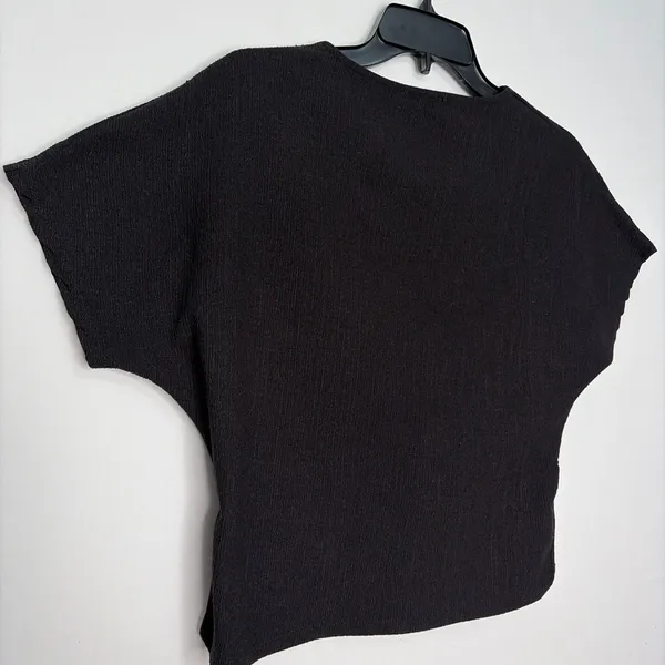 ZARA women’s Size S Black Twist Front Cut Out V Neck Top(A213)&✨ - Image 5