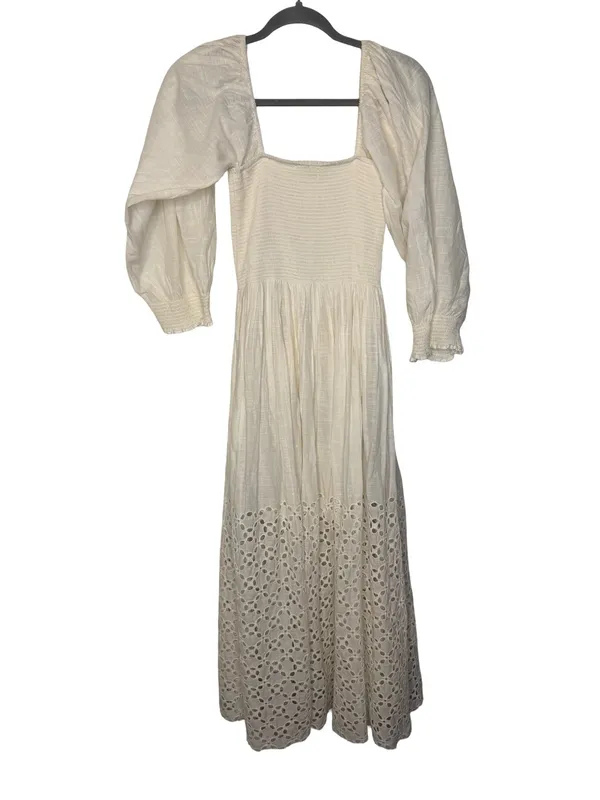 🤍 Free People Perfect Storm Cotton Eyelet Maxi Dress‎ XS 🤍 - Image 5