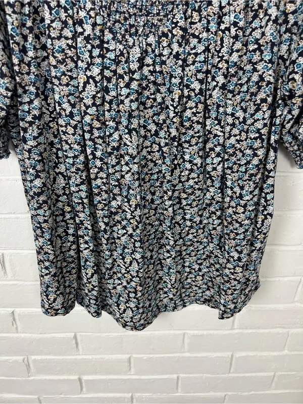 Lucky Brand Floral Peasant Top Size L - Image 4