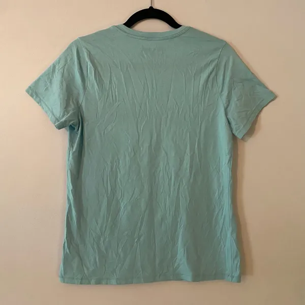 Life Is Good Blue V-neck Tee Cotton Peace Love Dogs Gorpcore Women's size Medium - Image 6