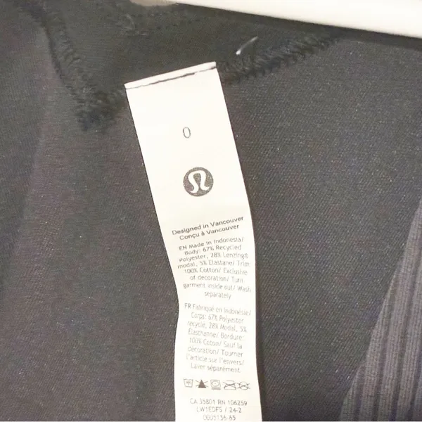 Lululemon Ribbed Softstreme Cropped Tank Top Black Size 0 NEW - Image 4