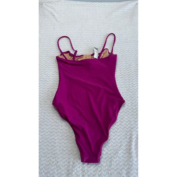 J.Crew Underwire One Piece Swimsuit Magenta Purple BX217 Size 6 NWT - Image 3