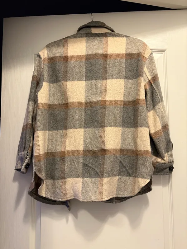 Amazon Plaid Jacket Oversized Women’s Casual Flannel Shirt Fall Coat Long Sleeve Button Down - Image 2