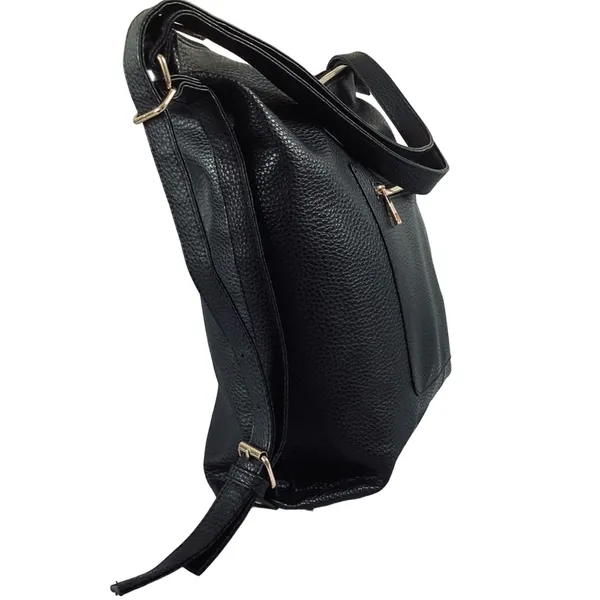 Black Vegan Leather Bag - Image 3