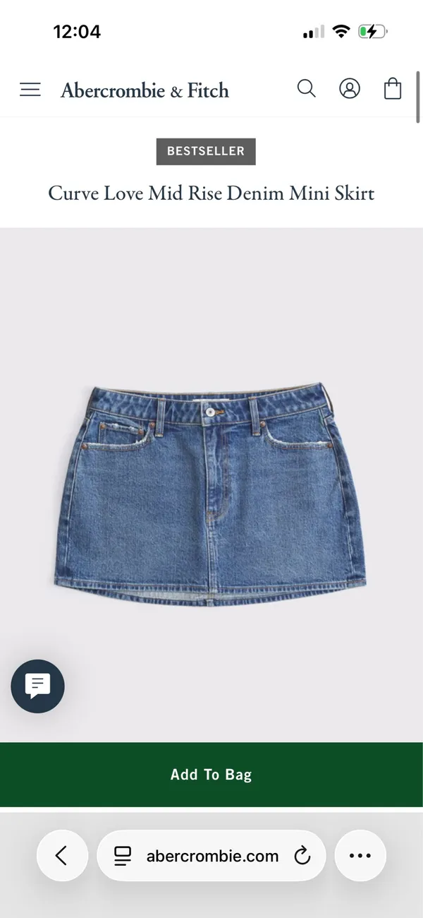Abercrombie Curve Love Denim Skirt Mini - Image 4
