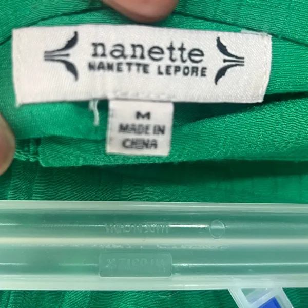 Nanette Lepore Vibrant Green Flared  layered flowy  Pants - Image 3
