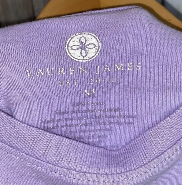 Lauren James Purple Tee •Medium - Image 4